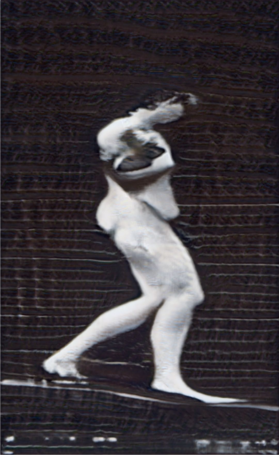 Nude Hollowing A Staircase