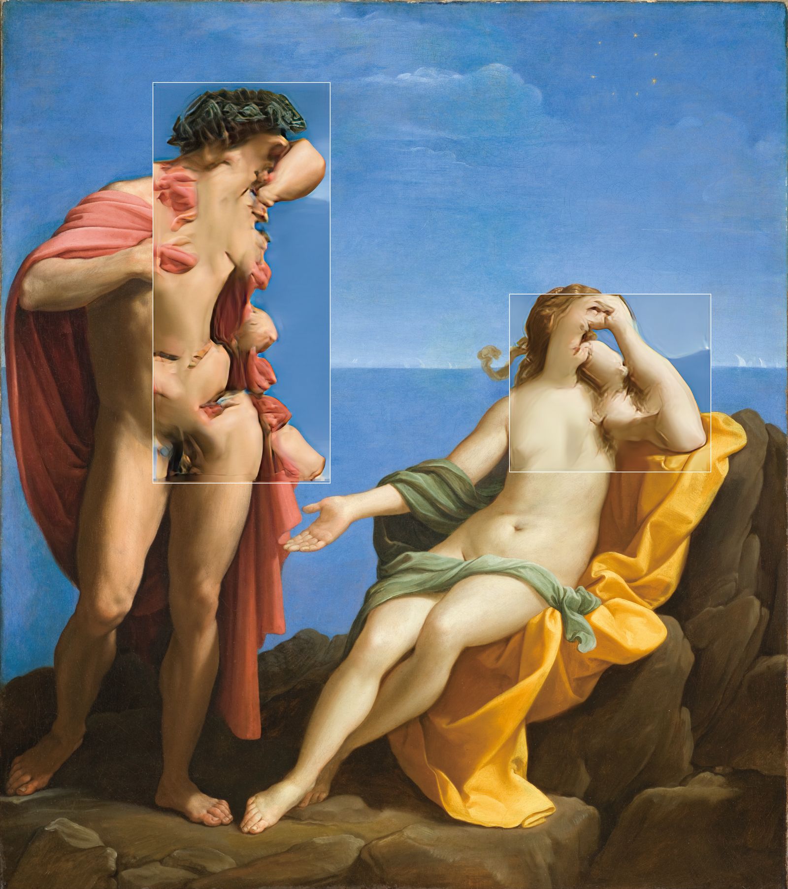 Studies on Collage of Paintings for Humanity (Bacchus and Ariadne)
