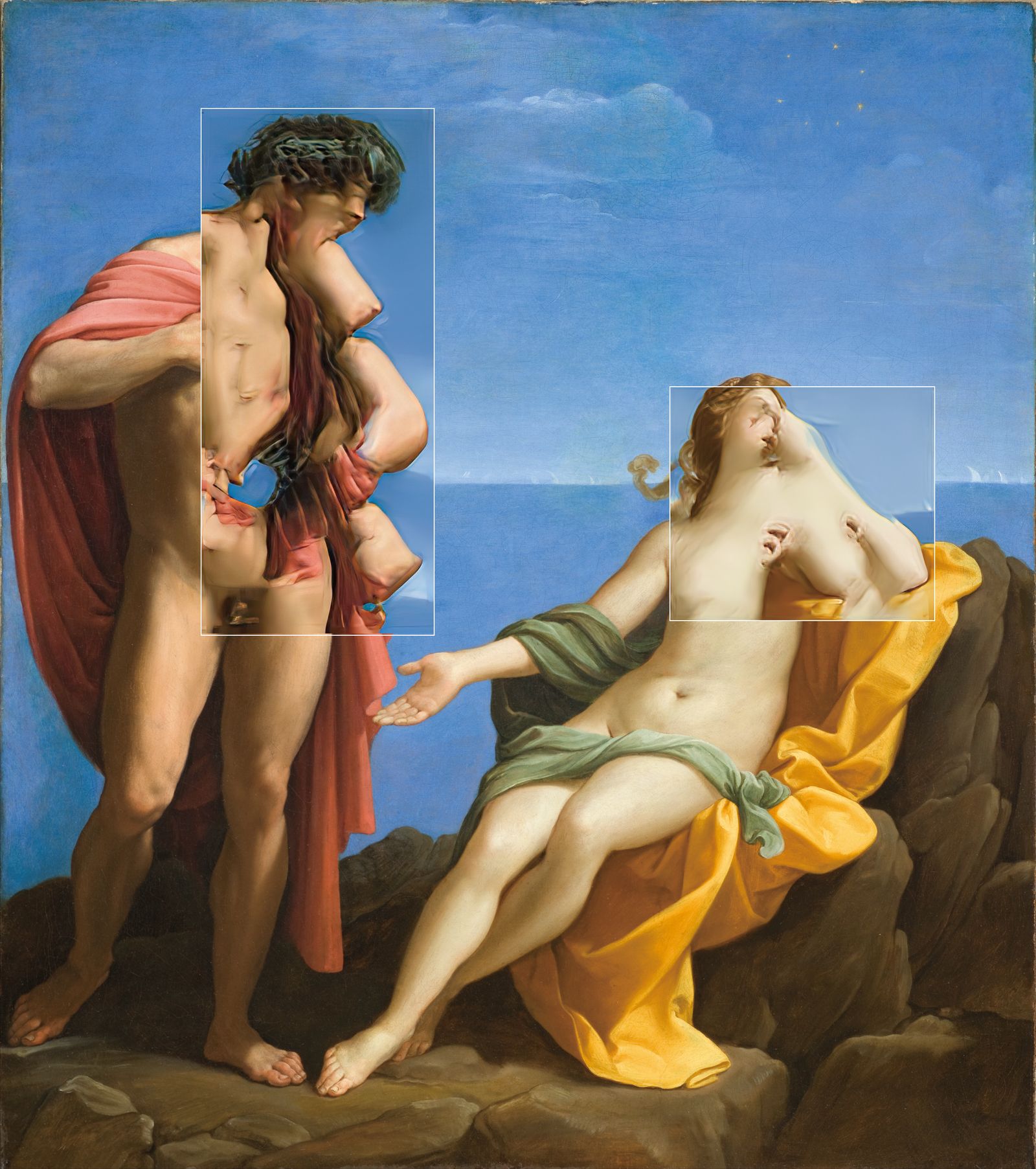 Studies on Collage of Paintings for Humanity (Bacchus and Ariadne)